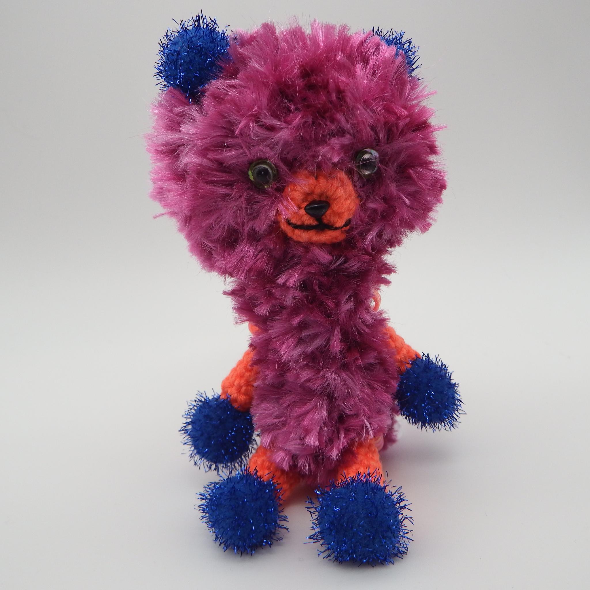 【あみぐるみ】マゼンタピンクのくまさんボーノ君【315】