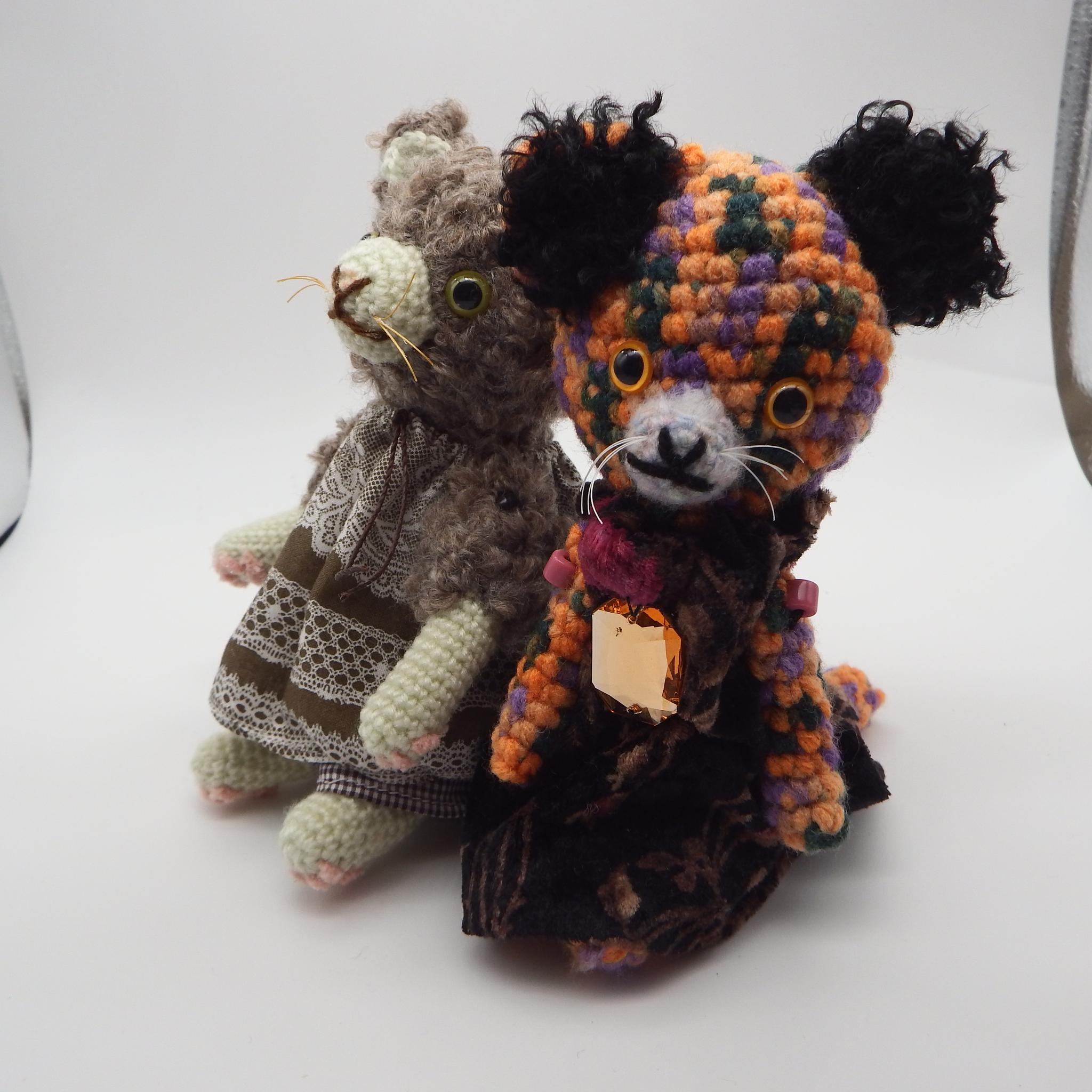 【あみぐるみ】ナチュラルテイストドレス猫ロージィー【316】 | 14枚目