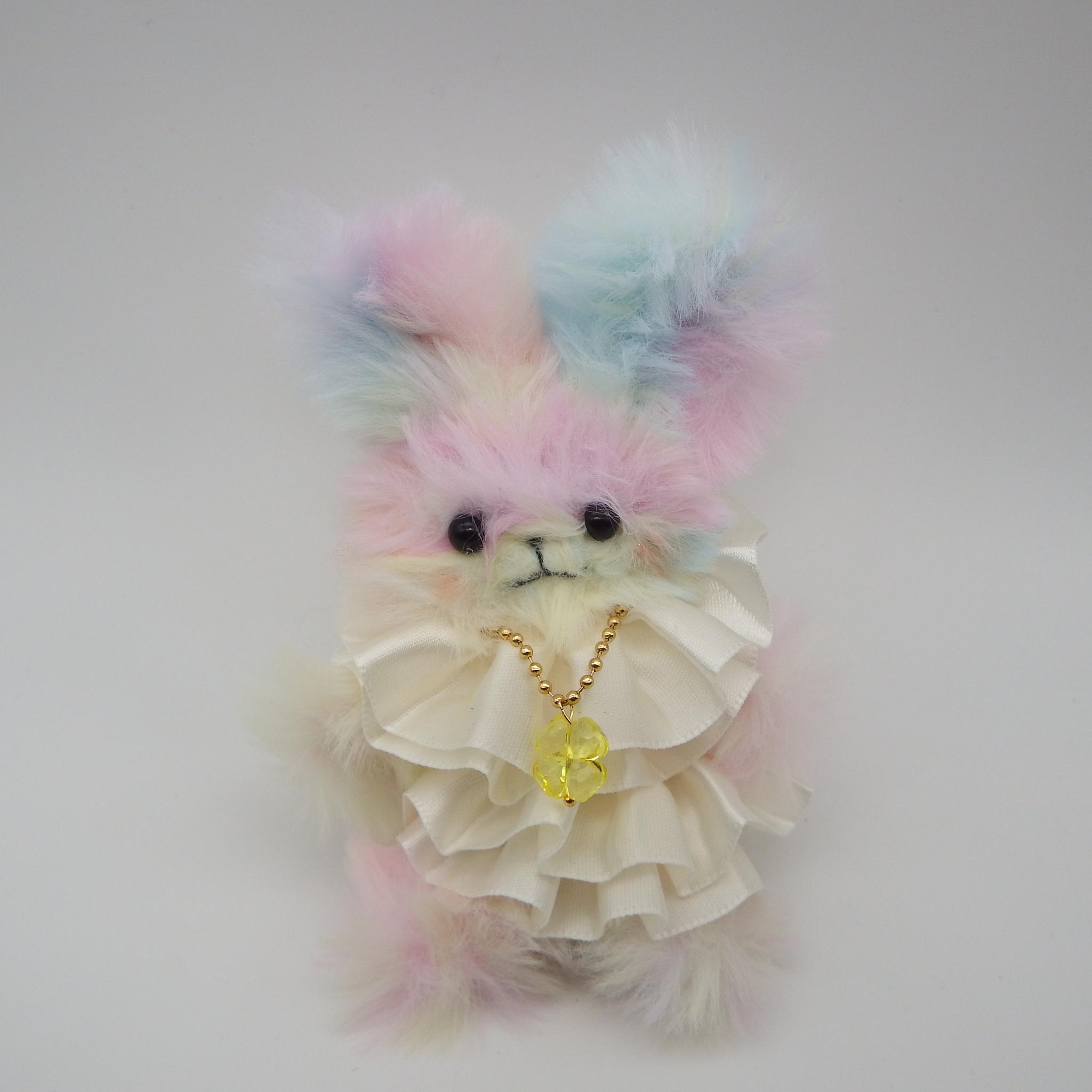 【モールドール】ふわふわ虹色うさぎ【286】