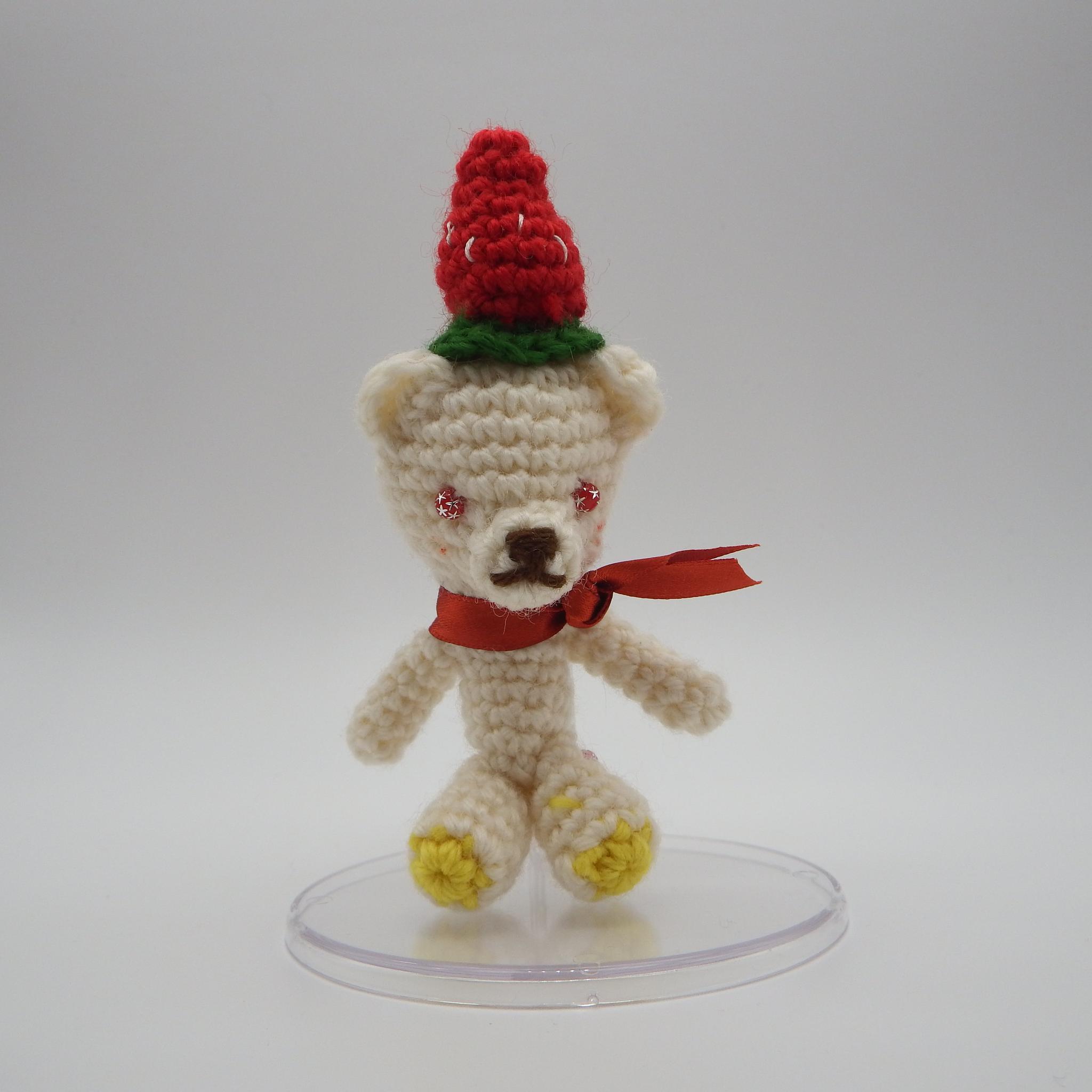 【あみぐるみ】いちごみるくくまさん【289】