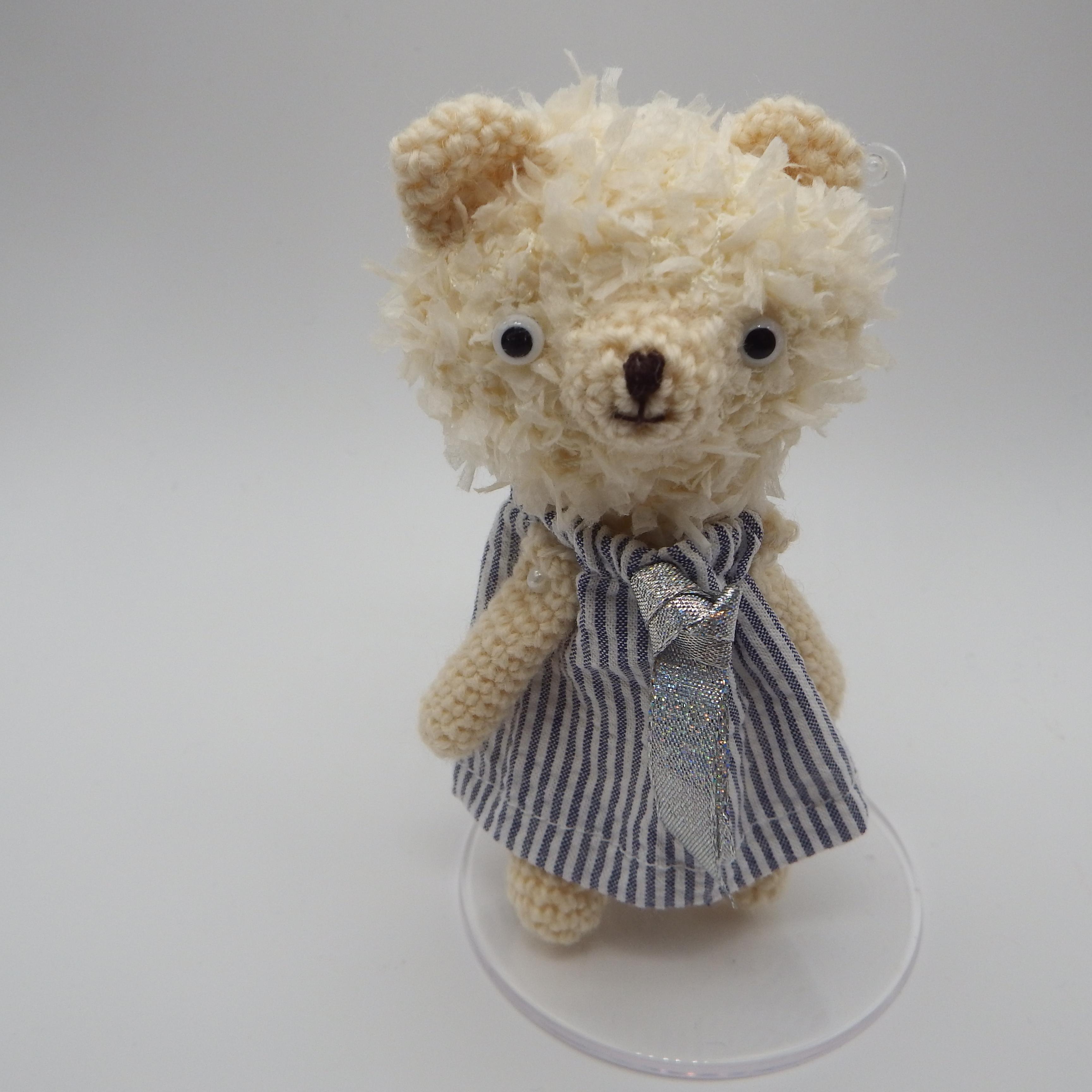 【あみぐるみ】爽やかドレス白くまジョディ【302】